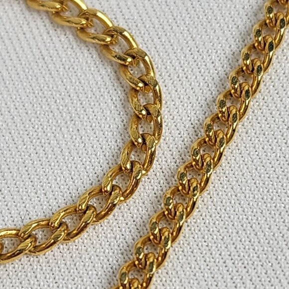 Vintage Gold Tone Chain Key Necklace - Picture 4 of 6